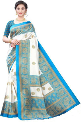 maayro Printed Mysore Art Silk Saree(Multicolor)