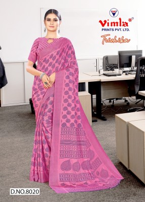 Vimla Printed Daily Wear Tussar Silk Saree(Pink)