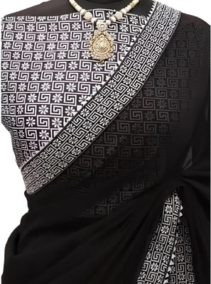 DHARMEE Georgette Printed Blouse Material