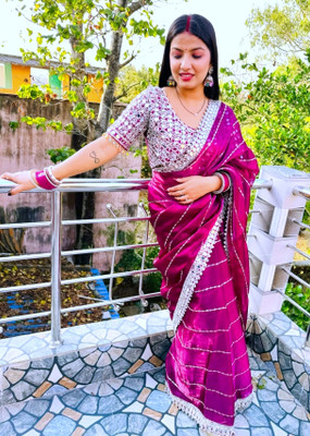 Noise Solid/Plain Bollywood Satin Saree(Pink)