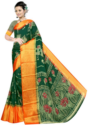 nirmal creation Printed Bollywood Chiffon Saree(Multicolor)