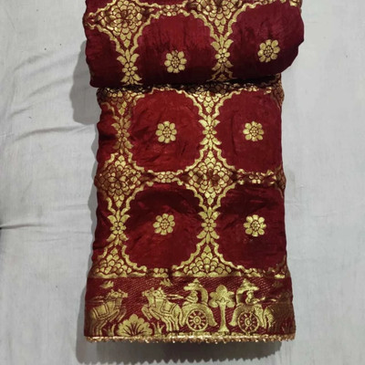 shri vinayak creations Woven Banarasi Art Silk Saree(Maroon)