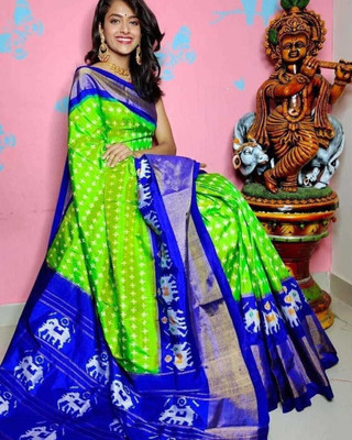 Saadhvi Embroidered Bollywood Georgette Saree(Blue, Multicolor)