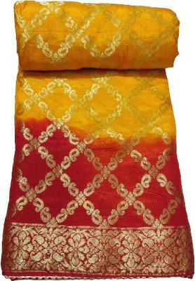 Yogeshoney Woven Bandhani Art Silk Saree(Multicolor)