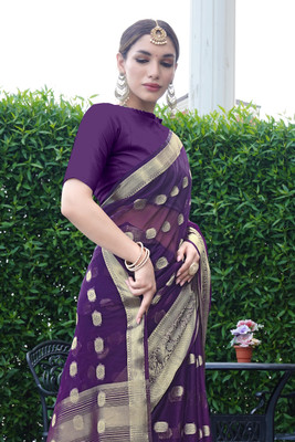 KOTHARI BS Embellished Bandhani Organza Saree(Multicolor)