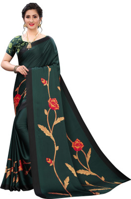 ROOP SUNDARI SAREES Digital Print Bollywood Crepe Saree(Multicolor)