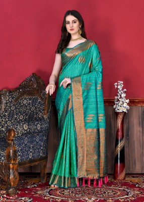 PHEASANT Woven Kanjivaram Jacquard, Art Silk Saree(Multicolor)