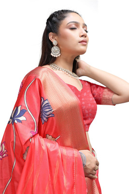 Rashmiwala Digital Print Floral Crepe Saree(Purple)