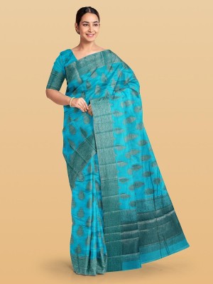 Kalamandir Woven Banarasi Tussar Silk Saree(Purple)