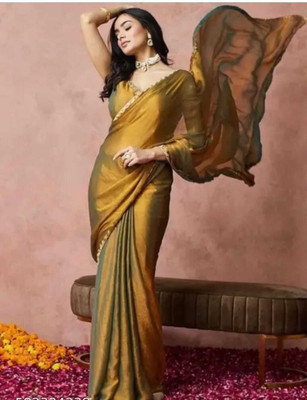 SkyFlock Self Design Bollywood Georgette Saree(Purple)