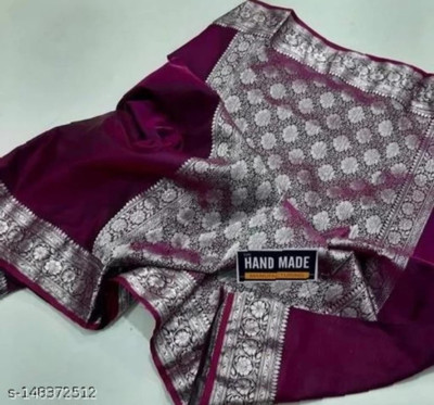 NationalSaree Self Design Banarasi Satin Saree(Multicolor)