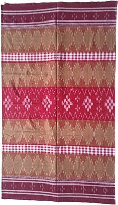 DK FASHION Printed Sambalpuri Pure Cotton Saree(Red)