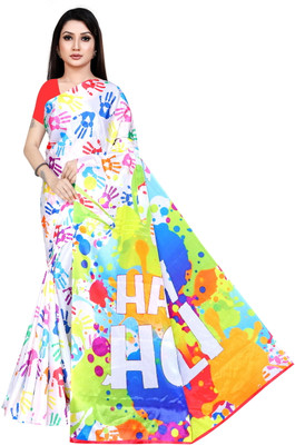 Jumki Fashion Digital Print Bollywood Crepe Saree(Multicolor)