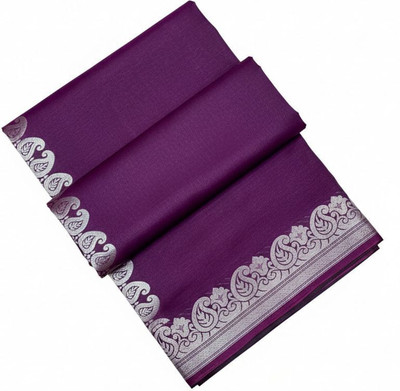 Arzoo kala textiles Self Design Banarasi Cotton Silk Saree(Pack of 2, Maroon)