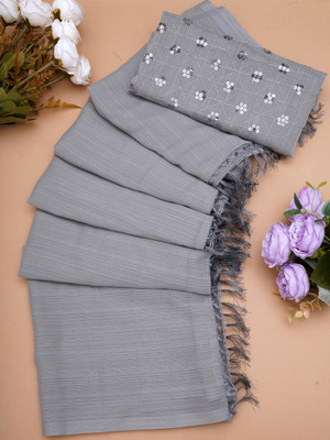 vedu creation Embroidered Bollywood Net Saree(Grey)