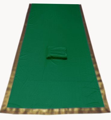 FabDaisy Self Design Banarasi Chiffon Saree(Green)