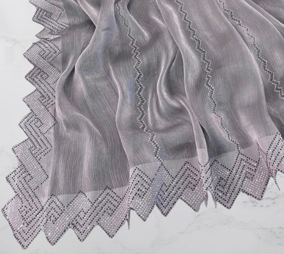 VarniRaaj Fashion Embellished Bollywood Jimmy choo Saree(Grey)