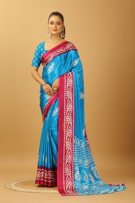 AVM SILK MILLS Self Design Bollywood Crepe Saree(Light Blue)