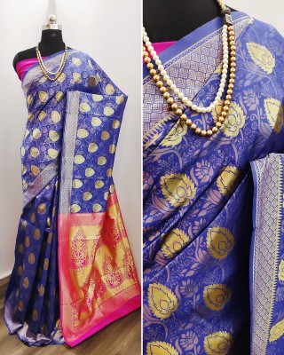 Divastri Woven Banarasi Art Silk Saree(Blue)