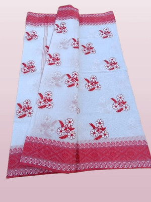 Happy Creation Woven Jamdani Handloom Cotton Blend Saree(Multicolor)