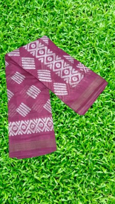 SARETRA MALL Printed Daily Wear Cotton Blend Saree(Pink)