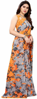 Suntex Printed Bollywood Art Silk Saree(Orange)