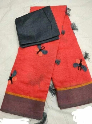 Suhaniok Self Design Chanderi Cotton Silk Saree(Multicolor)