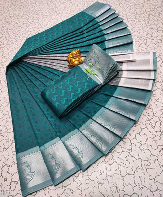 NENDRA Woven Kanjivaram Pure Silk Saree(Cream)