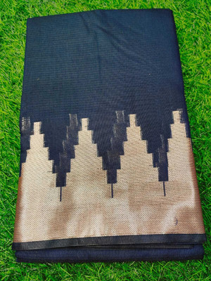 Sarkar Textiles Printed Bandhani Cotton Blend Saree(Blue)