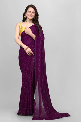 Triveni Fab Self Design Daily Wear Viscose Rayon Saree(Magenta)
