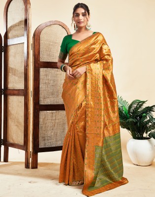 Samah Woven Kanjivaram Silk Blend Saree(Multicolor)