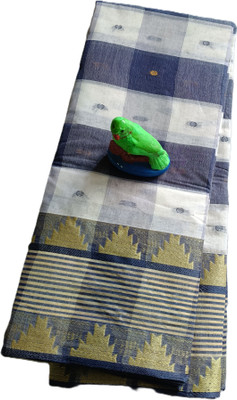 kunduhouse Self Design Tant Pure Cotton Saree(Multicolor)
