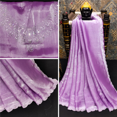 ZOYAL ENTERPRISE Woven Bollywood Art Silk Saree(Purple)