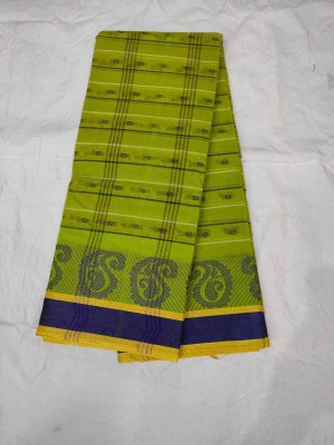 Ghosh handloom Self Design Tant Pure Cotton Saree(Green)