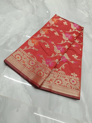ZUBAIR SILK TEX Woven Banarasi Polyester, Dupion Silk Saree(Maroon)