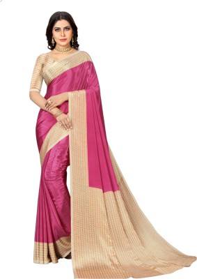 Vimla Embellished Daily Wear Tussar Silk Saree(Pink, Beige)