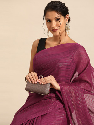 shiv textiles Self Design Bollywood Georgette Saree(Magenta)