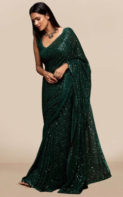 murlidhar creation Embellished Bollywood Georgette Saree(Multicolor)