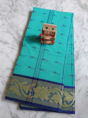 BD Taant Saree Self Design Tant Pure Cotton Saree(Light Green)