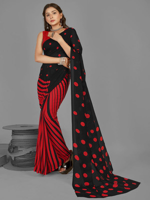 Moda Rapido Printed Daily Wear Georgette Saree(Red)