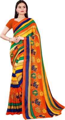 HouseOfCommon Printed Daily Wear Georgette Saree(Multicolor)