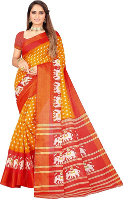 HouseOfCommon Self Design Bhagalpuri Art Silk Saree(Red)