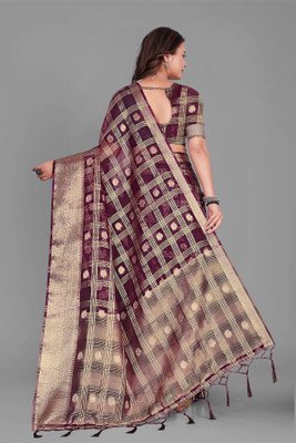 Aarunika SST Solid/Plain Bollywood Organza Saree(Magenta)