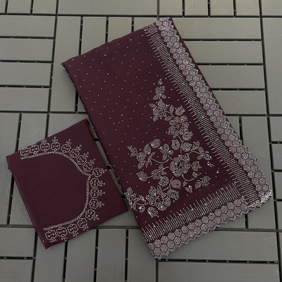 VarniRaaj Fashion Embellished Bollywood Jimmy choo Saree(Purple)