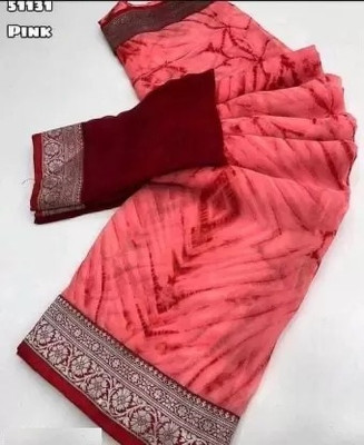 Suali Self Design Daily Wear Georgette Saree(Red)
