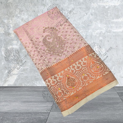 rgsaree Woven Kanjivaram Art Silk Saree(Orange)