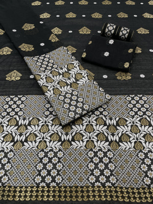 SHIVAAYNX Woven Mekhela Chador Cotton Blend, Jacquard Saree(Multicolor)