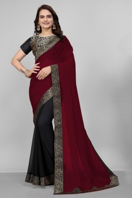 Aai shree khodiyar Woven Bollywood Georgette Saree(Maroon)