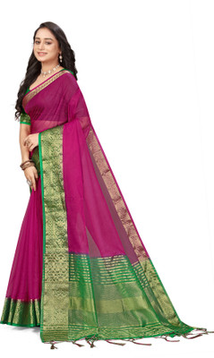 Aarunika fashion Solid/Plain Bollywood Organza Saree(Multicolor)