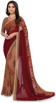 Moda Rapido Printed Daily Wear Georgette Saree(Red)